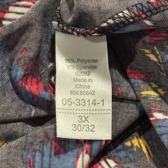 Woman Within Shirtdress Minimalist Feminine Retro Boho Classic Floral Black 3X - Picture 4 of 6